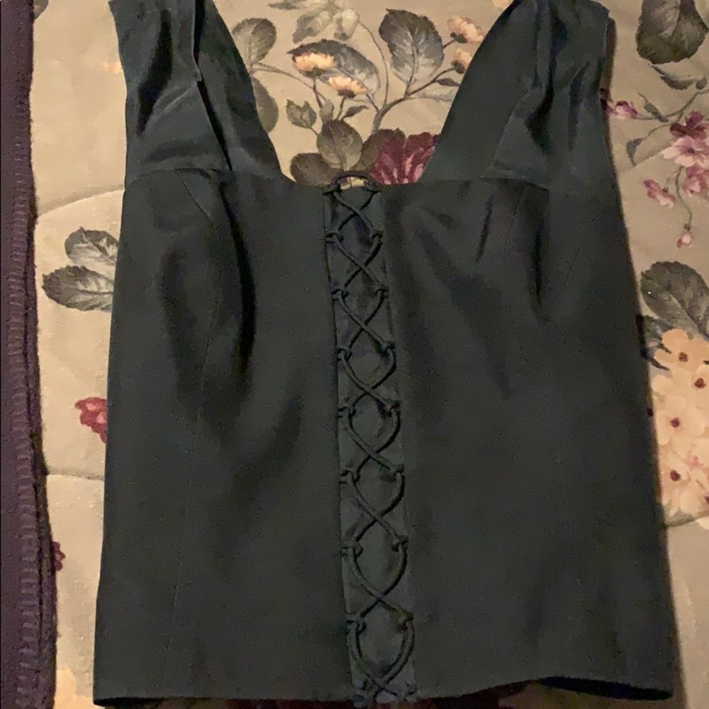 Black Shell Zippered Back